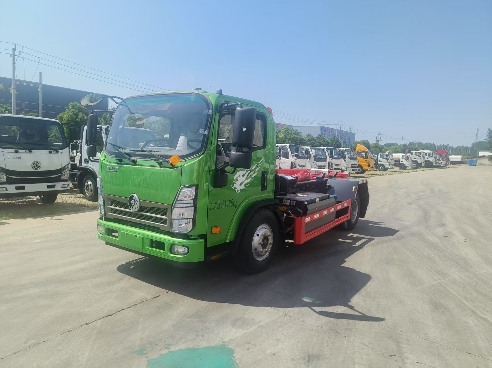 重汽王牌純電動12噸勾臂垃圾車